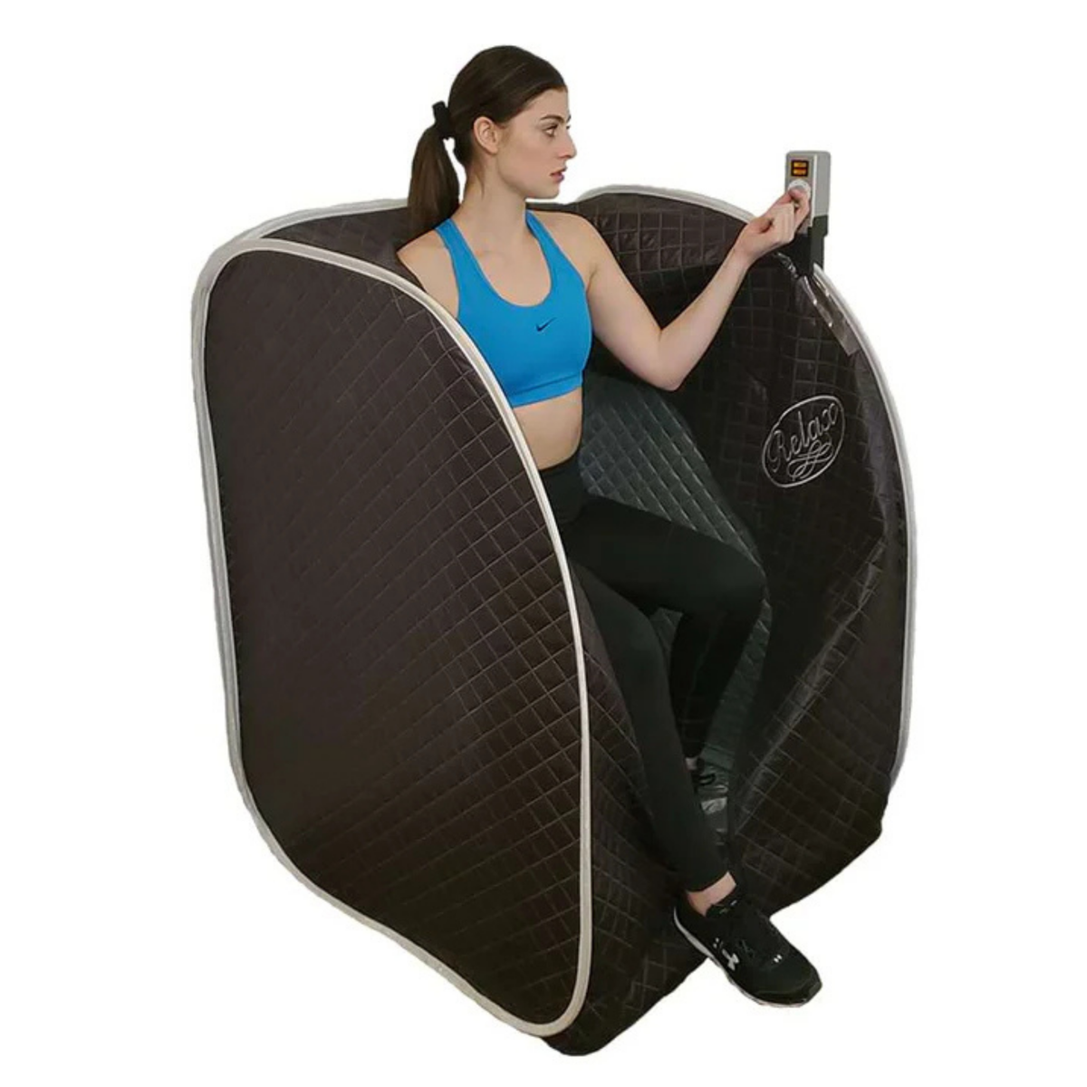 Relax Black Pro Portable Far Infrared Sauna – 1400W, 7–14 Micron