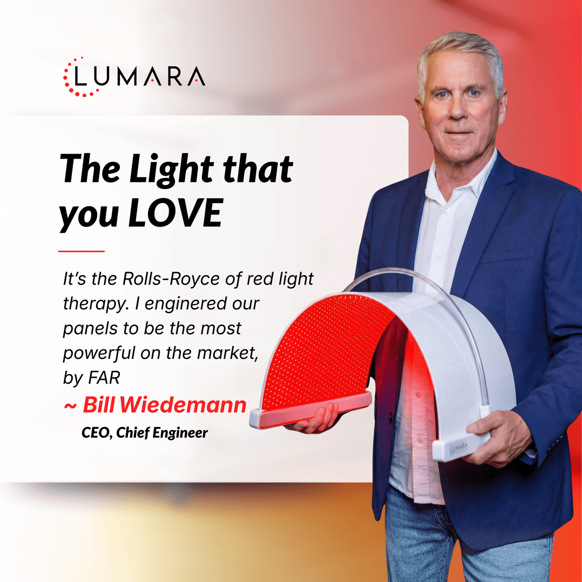 Lumara Illuminate Red V2 660nm Red Light Therapy Panel – 1,980 LEDs