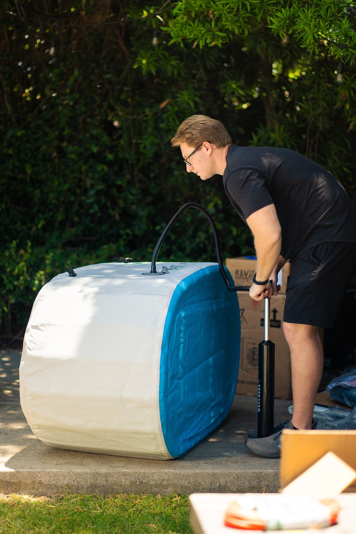 RevX Inflatable Tub Classic Cold Plunge – Portable Drop-Stitch Ice Bath