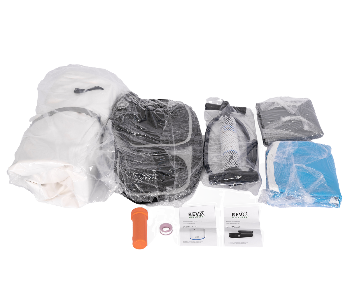 RevX Inflatable Barrel Cold Plunge with Steps – Portable Ice Bath Tub