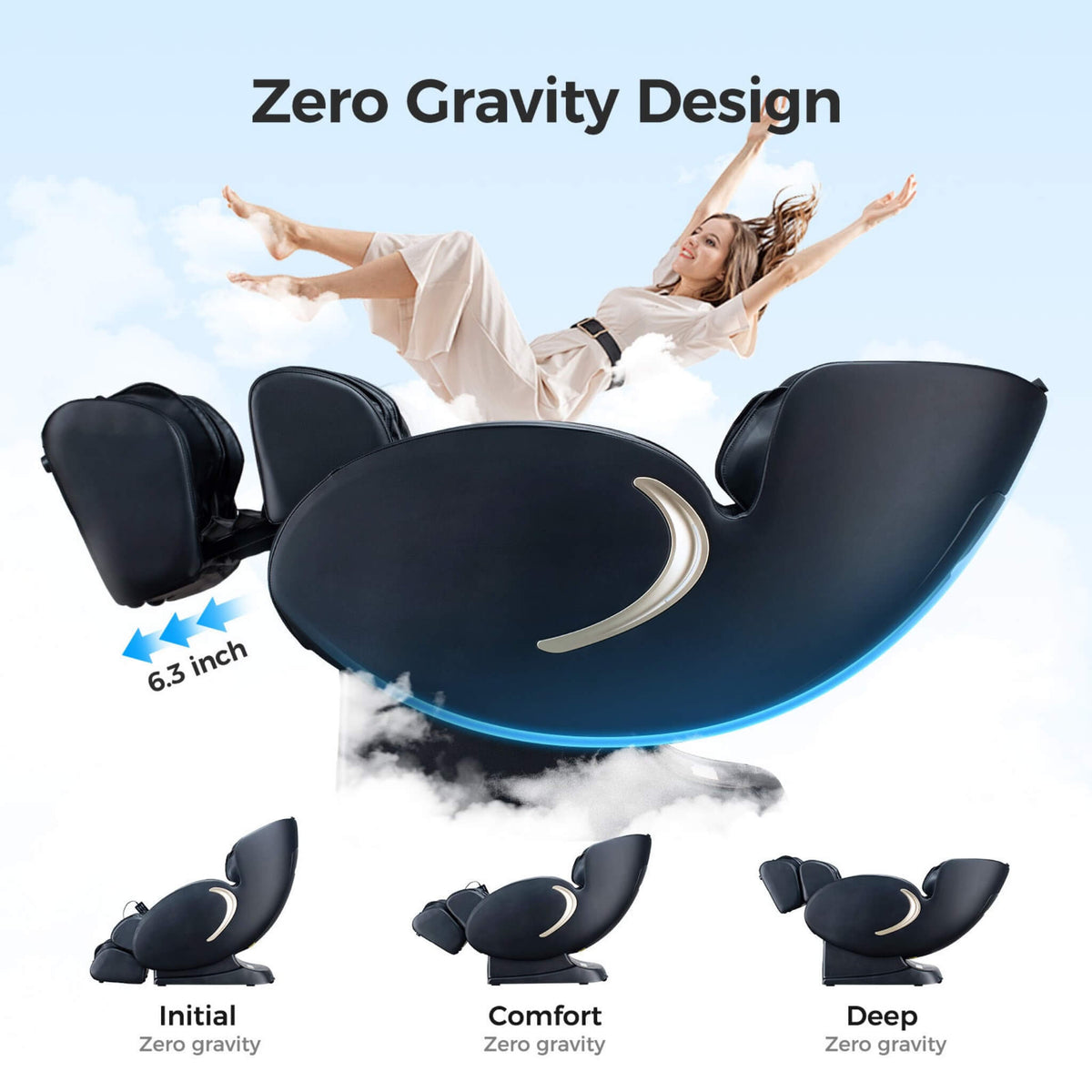Bosscare 3D Zero-Gravity Massage Chair with Voice & App Control