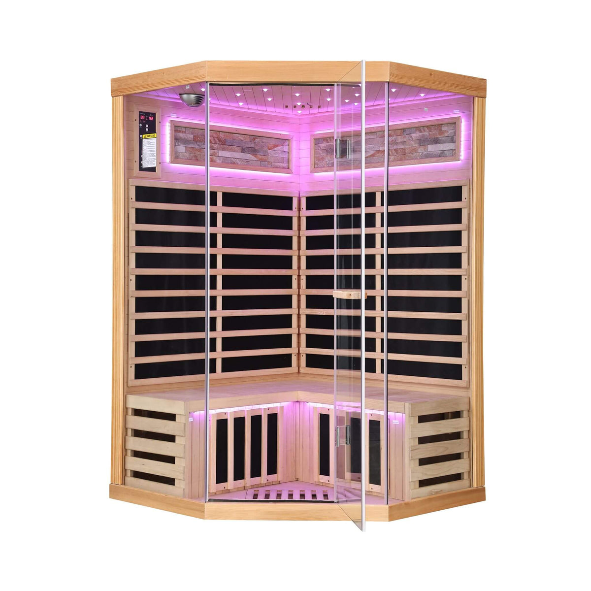 Thermora Ember 2-Person Canadian Hemlock Infrared Sauna with Glass Front