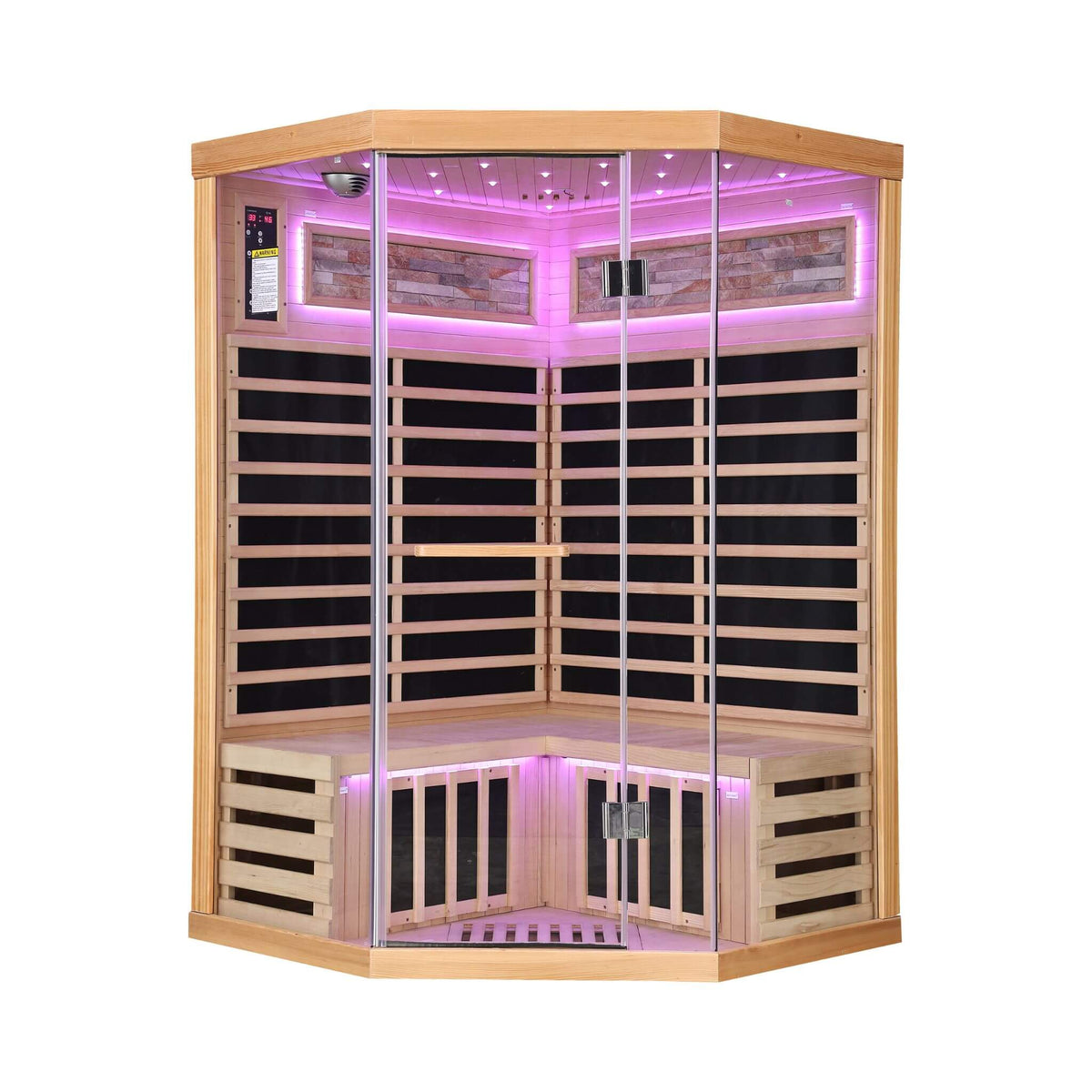 Thermora Ember 2-Person Canadian Hemlock Infrared Sauna with Glass Front