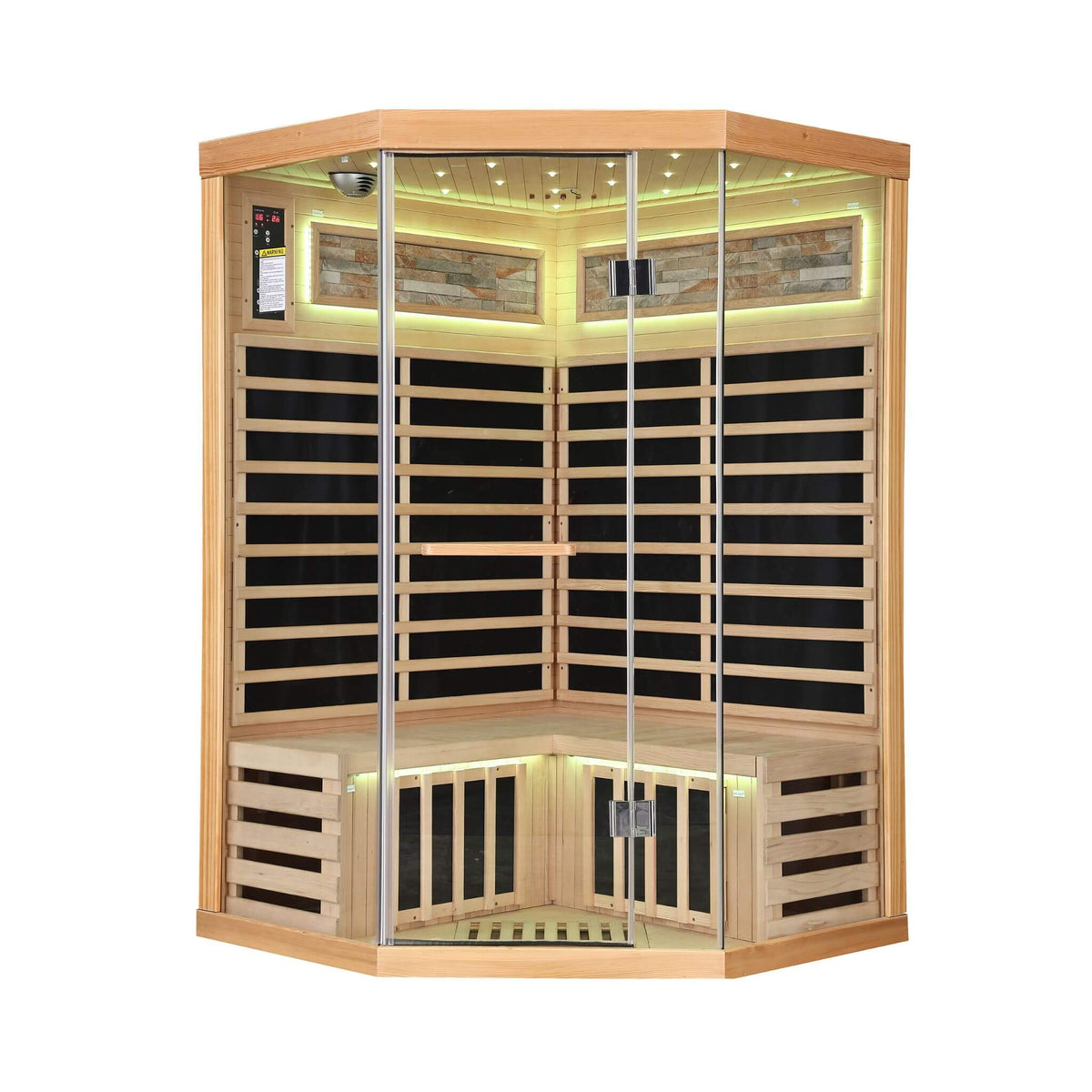 Thermora Ember 2-Person Canadian Hemlock Infrared Sauna with Glass Front