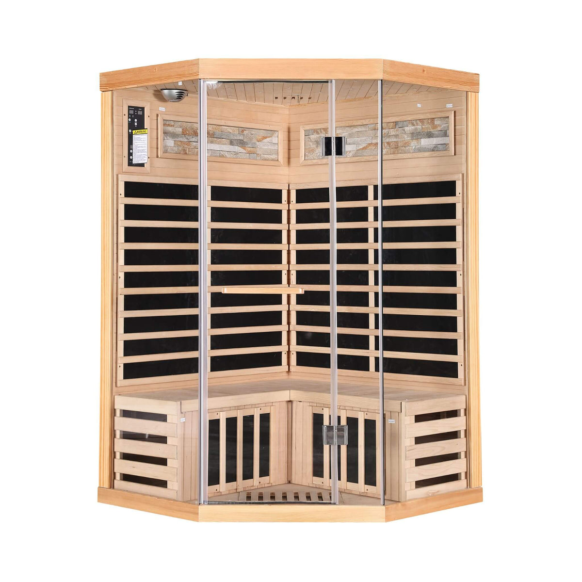 Thermora Ember 2-Person Canadian Hemlock Infrared Sauna with Glass Front