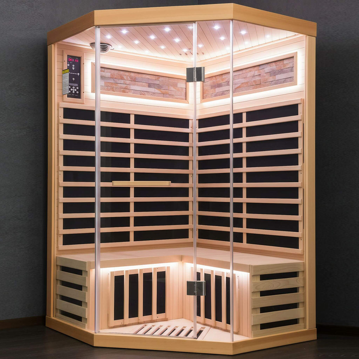 Thermora Ember 2-Person Canadian Hemlock Infrared Sauna with Glass Front