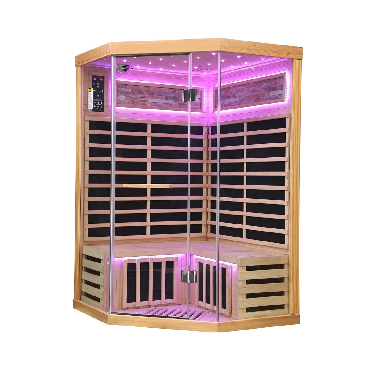 Thermora Ember 2-Person Canadian Hemlock Infrared Sauna with Glass Front