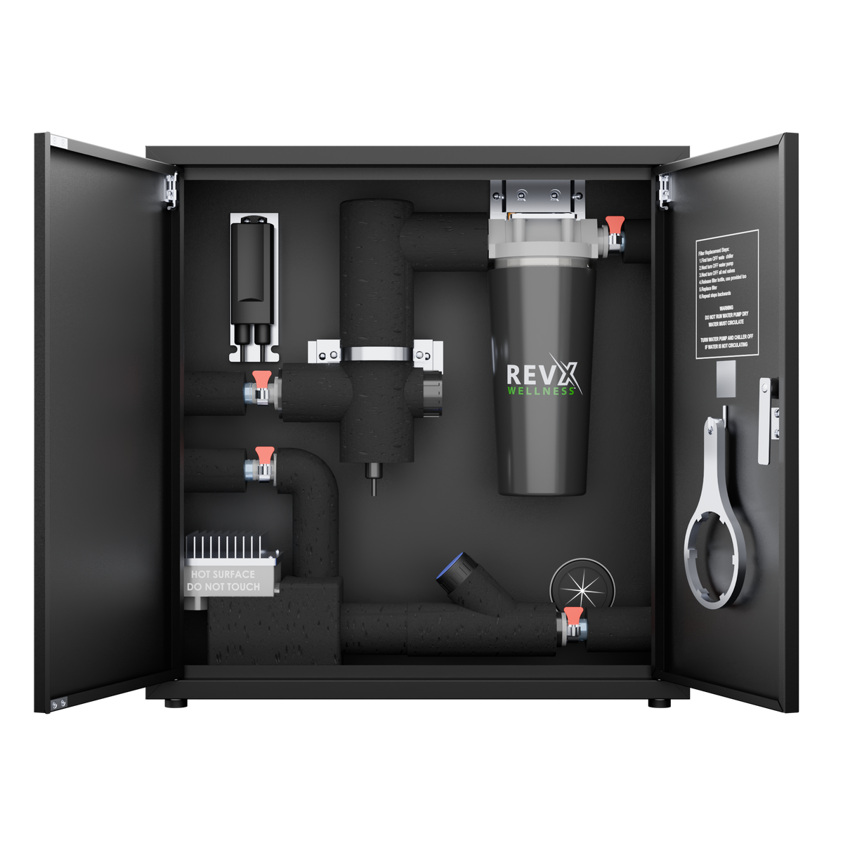 RevX X-FLOW Cold Plunge Filtration System – 200W Pump, 18W UV-C