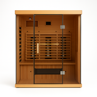 Infrared Sauna Cabin Built for Daily Recovery, Dual Glass Front, Ergonomic Bench, 160cm Premium Spruce
