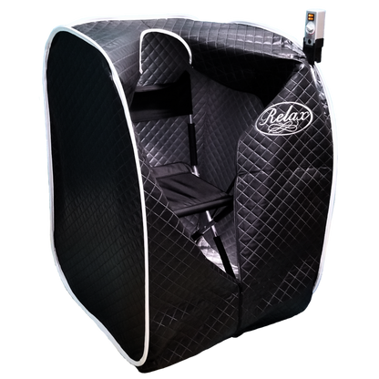 Relax Black Pro Portable Far Infrared Sauna – 1400W, 7–14 Micron