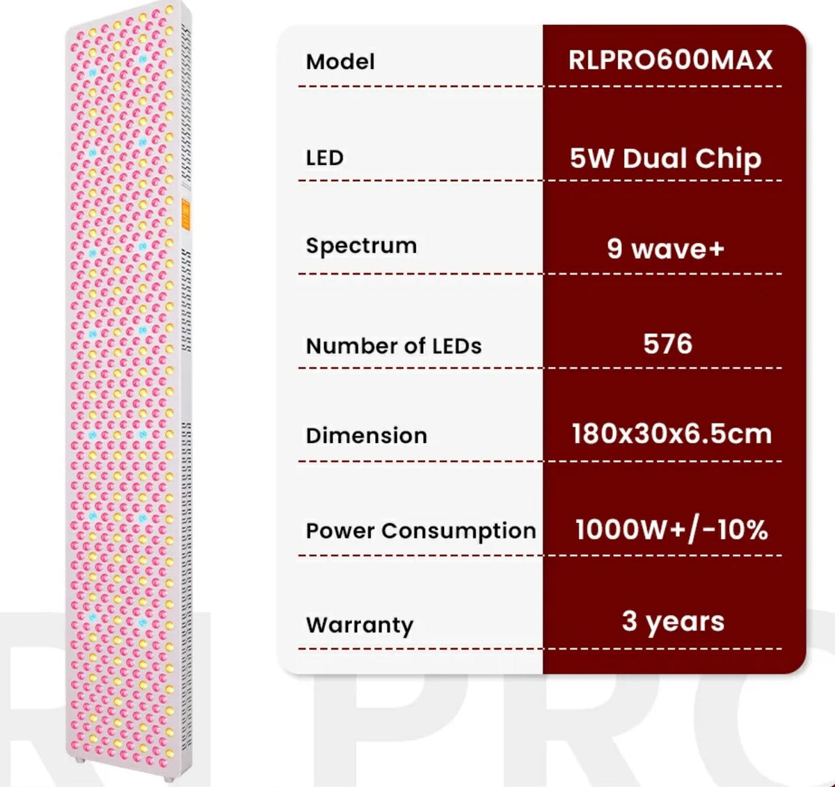 MedEq VitalGlow Pulse Full-Body 9-Wavelength Red & Near-Infrared Light Therapy Panel – 576 LEDs