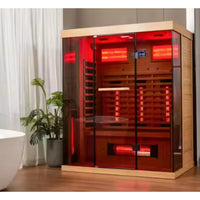 Infrared Sauna Cabin Built for Daily Recovery, Dual Glass Front, Ergonomic Bench, 160cm Premium Spruce