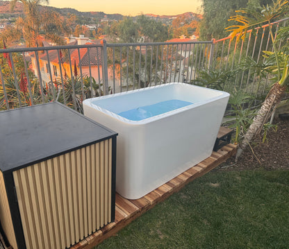 RevX Acrylic X Tub Cold Plunge with LUX 1.5 HP Chiller & Filtration