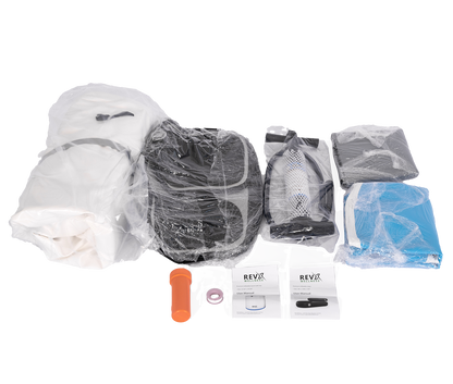 RevX Inflatable Barrel Cold Plunge with Steps – Portable Ice Bath Tub