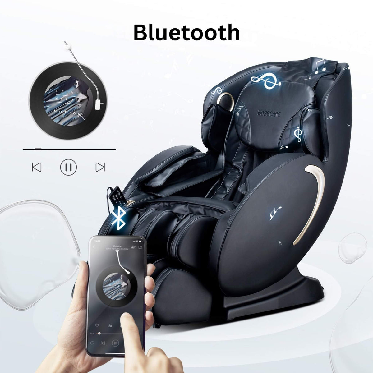 Bosscare 3D Zero-Gravity Massage Chair with Voice & App Control