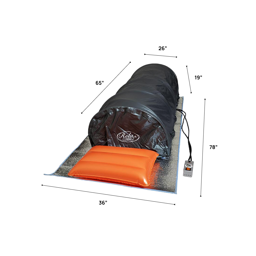 Relax Flex Lie Down Portable Far Infrared Sauna – 1400W, 7–14 Micron