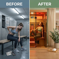 NovaTherm DualVista Infrared Sauna Cabin — Before & After