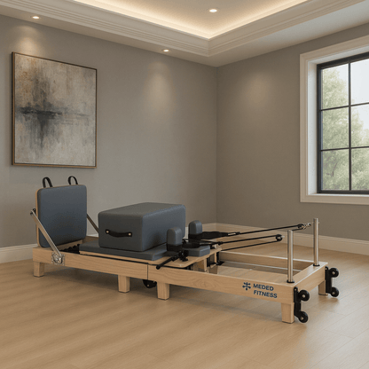 MedEq DCF-01 Folding Solid Oak Pilates Reformer – Professional Studio Reformer