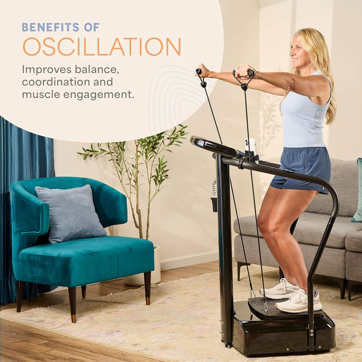 Premium Whole-Body Vibration Plate with Handles & 99 Speed Levels