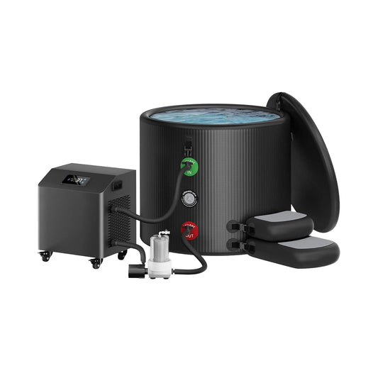 Premium XL 120-Gallon Cold Plunge Kit with 1 HP Chiller, Filter & Pump
