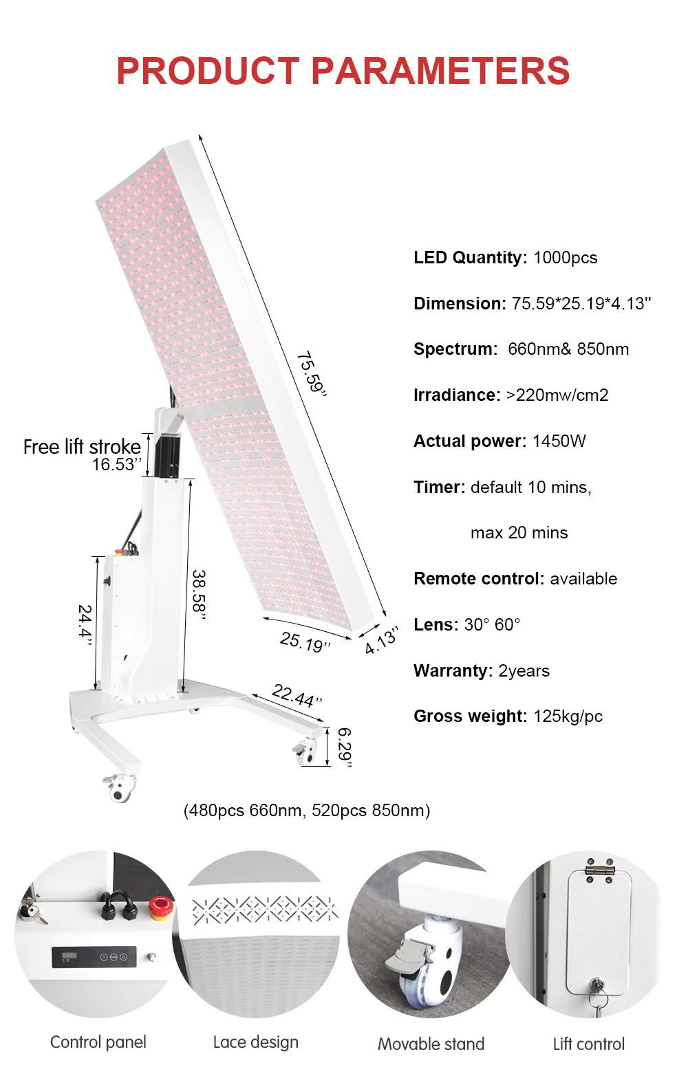 MedEq VitalGlow Professional 360° Multi-Spectrum Red & Near-Infrared Light Therapy System