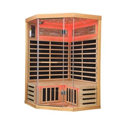 Thermora Ember 2-Person Canadian Hemlock Infrared Sauna with Glass Front