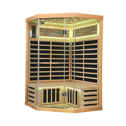 Thermora Ember 2-Person Canadian Hemlock Infrared Sauna with Glass Front