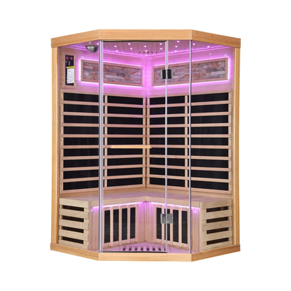Thermora Ember 2-Person Canadian Hemlock Infrared Sauna with Glass Front