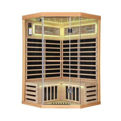 Thermora Ember 2-Person Canadian Hemlock Infrared Sauna with Glass Front