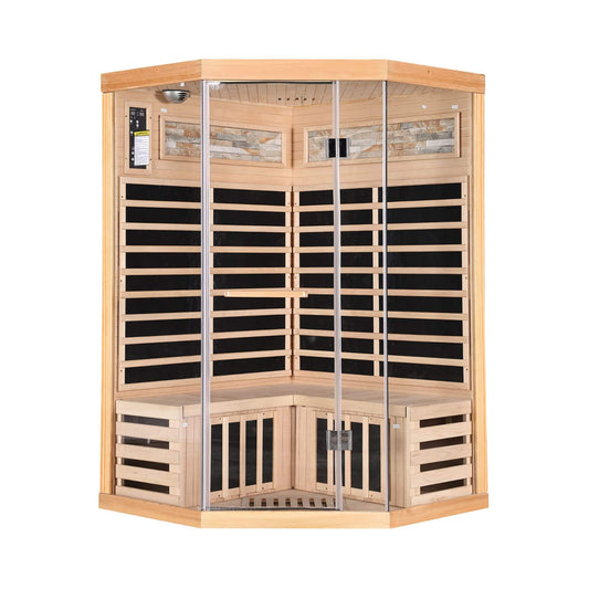 Thermora Ember 2-Person Canadian Hemlock Infrared Sauna with Glass Front