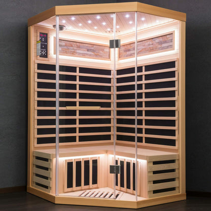 Thermora Ember 2-Person Canadian Hemlock Infrared Sauna with Glass Front