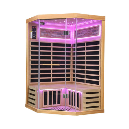 Thermora Ember 2-Person Canadian Hemlock Infrared Sauna with Glass Front