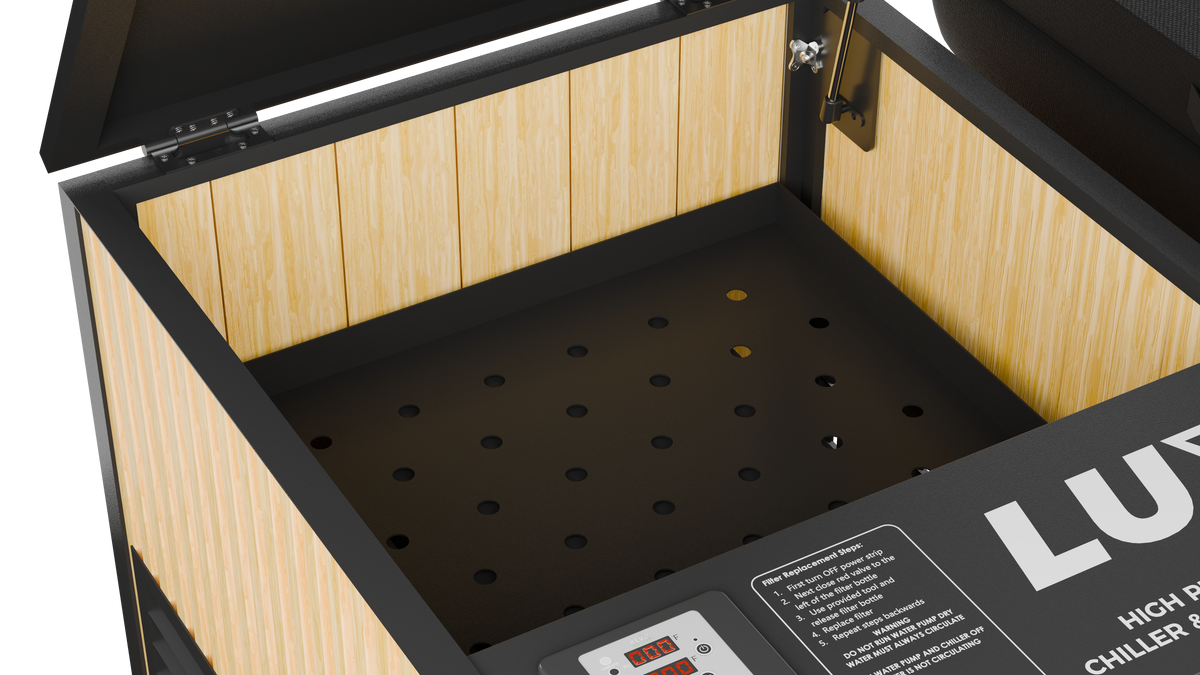 RevX Acrylic X Tub Cold Plunge with LUX 1.5 HP Chiller & Filtration